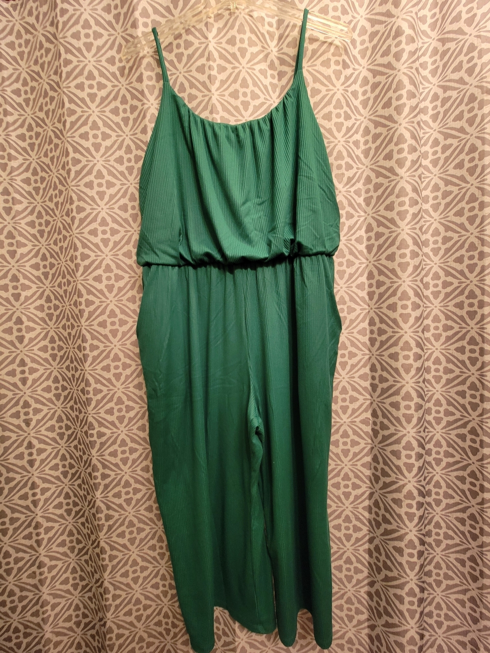 Gilli Ribbed Emerald Green Jumpsuit